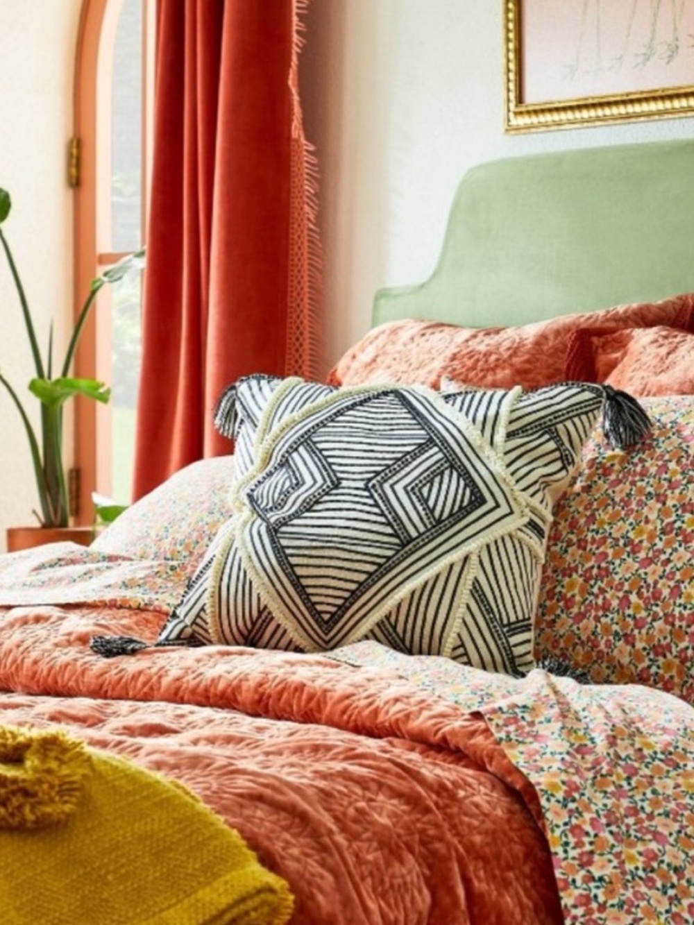 Opalhouse Jungalow 18” Square Embroidered Pillow with Tassels
